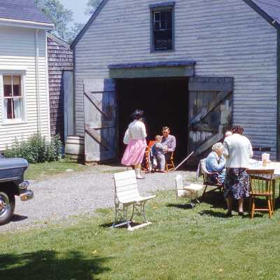 Family Picnic in Yard