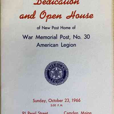 Dedication for War Memorial Post No. 30