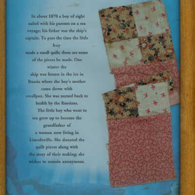 Framed quilt and story