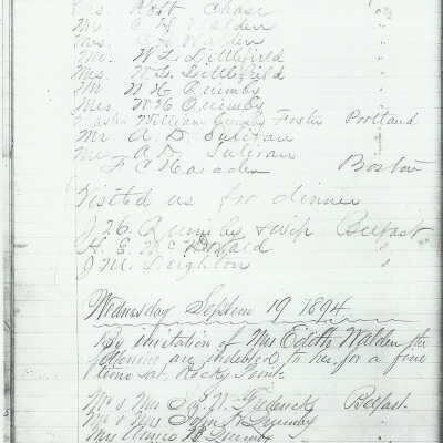 Rocky Point Guest Register
