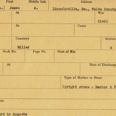Captain James A. Mathews Military Records