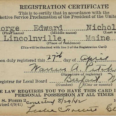 Draft Registration Certificate