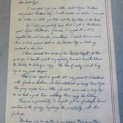 David Nichols Collection - Family Letters 1940's