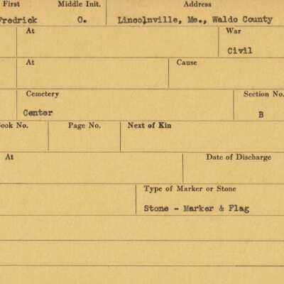 Frederick O. Norton Military Records