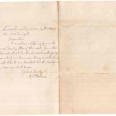 Knight Collection - Letter 1905