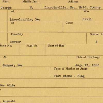 George W. Gerry Military Records