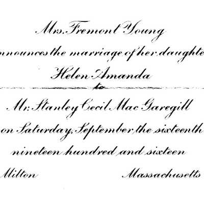 Wedding Announcement