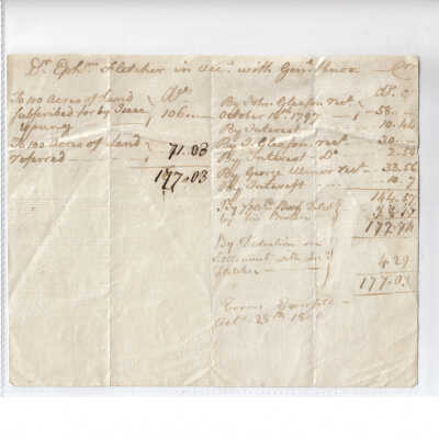 Account - Ephraim Fletcher with Gen. Henry Knox