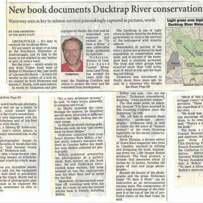 Bangor Daily News review of "To Save a River"
