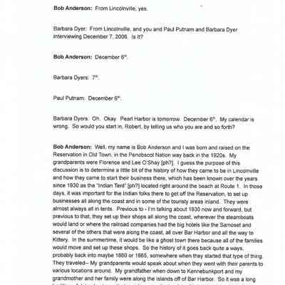 Interview with Bob Anderson