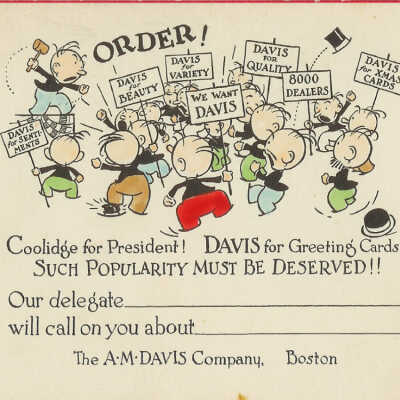 Card for advertising