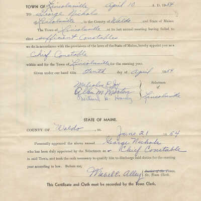 Certificate of Appointment