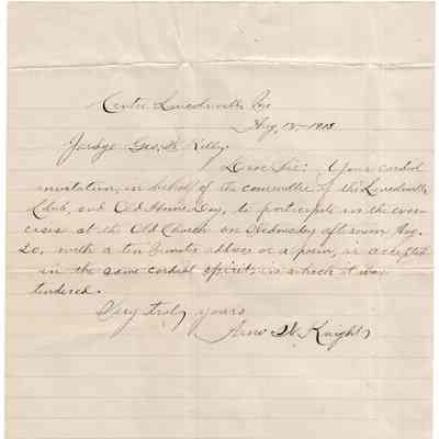 Knight Collection - 1913 Letter