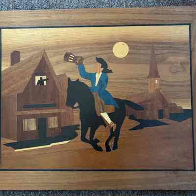 "Paul Revere's Ride" Wood Inlay by Freddie Gray
