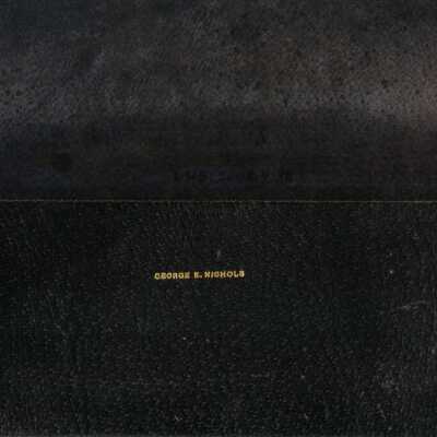 Brown leather file folder - George E. Nichols