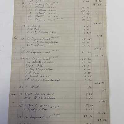 page from account book