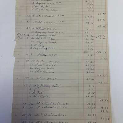 page from account book