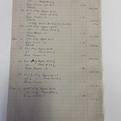 page from account book