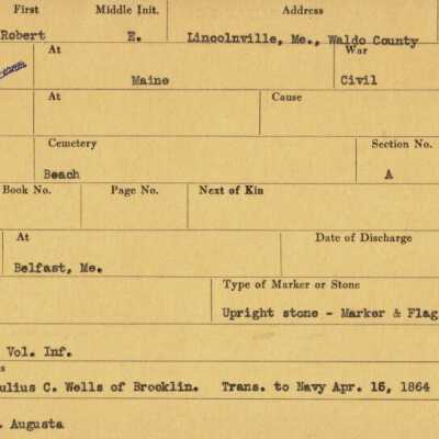 Robert E. Easton Military Records