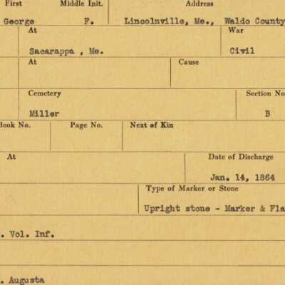 George F. Hunt Military Records