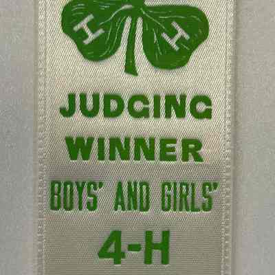 4-H Ribbon won by Virginia Scruton