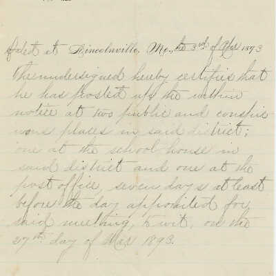 T.E.Gushee - notice