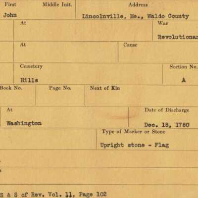 John Morse military records