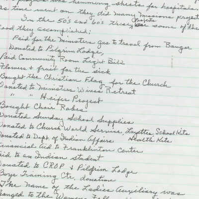 Women's Fellowship history