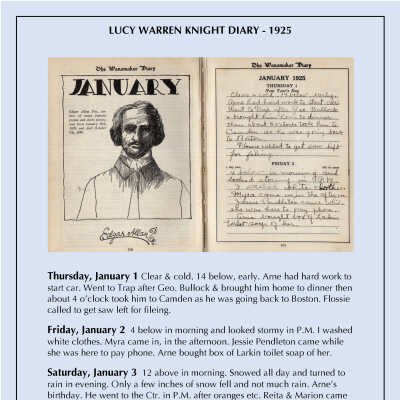 Diary - Lucy Warren Knight 1925