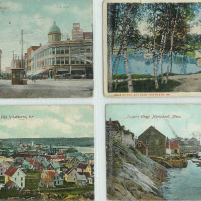 Page of postcards