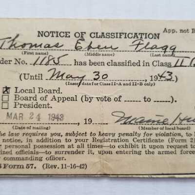 March 24, 1943 Notice - Front Side