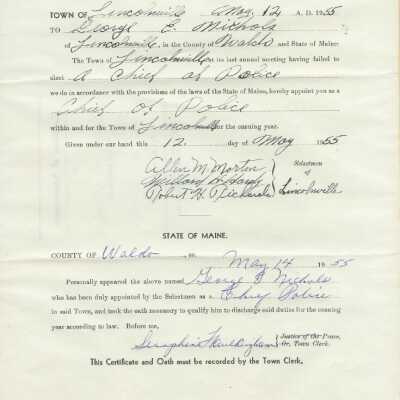 George E. Nichols Appointment to Police Chief