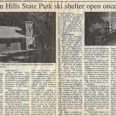 Camden Hills State Park Ski Sheleter