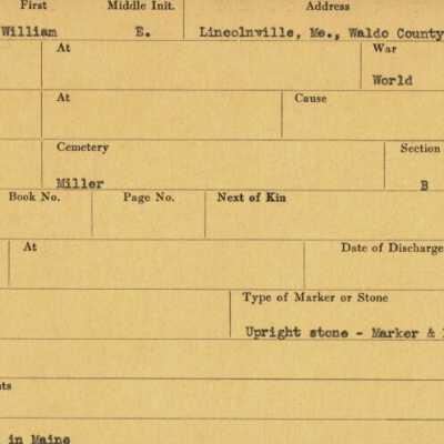 William E. Dickey Military Records