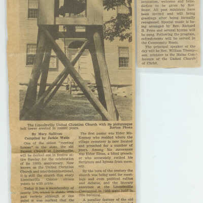 Lincolnville Church Celebrates Sesquicentennial Sunday
