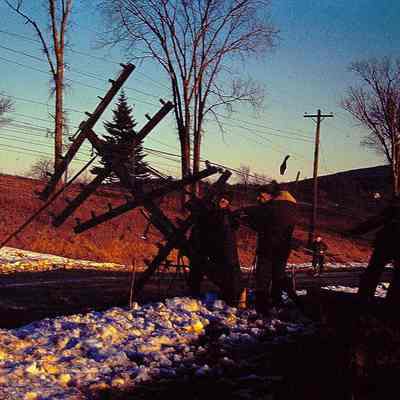 Telephone Pole break at Center - January 14,1950