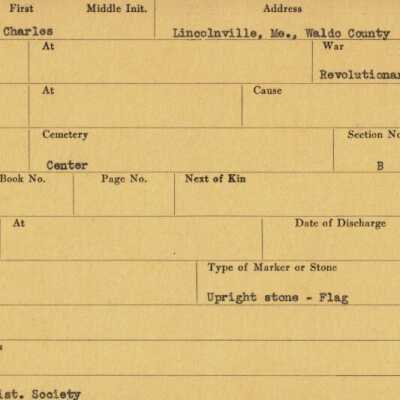 Charles Mathews Military Records