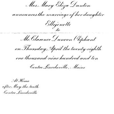 Wedding Announcement