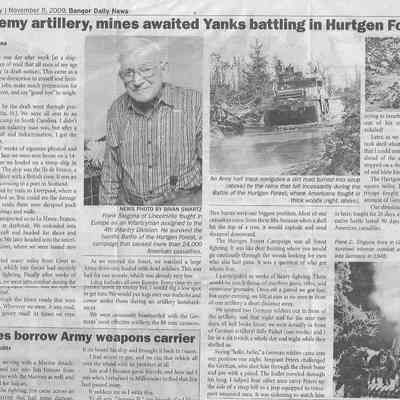 Frank Slegona, WW II article