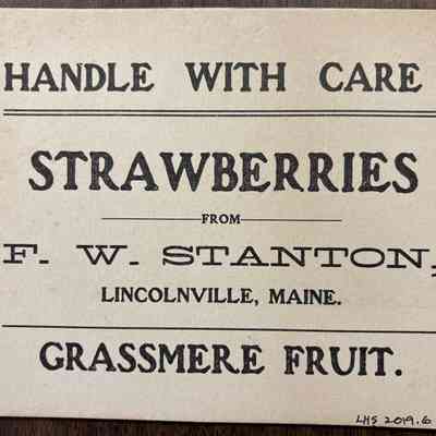 F.W. Stanton Card for a Strawberry Shipment