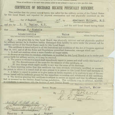 Certificate of Discharge