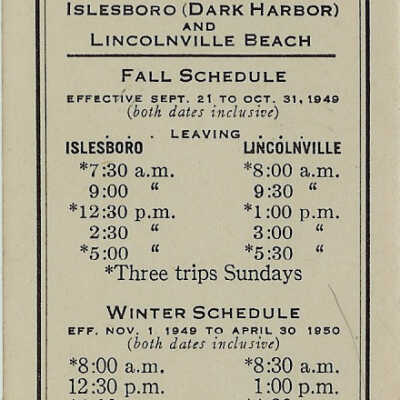 Islesboro Ferry Schedule