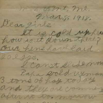 Adelbert French letter