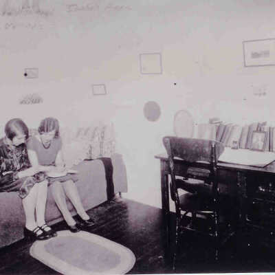 Isabel in dorm room
