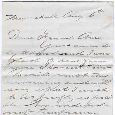 Knight Collection - 1879 Letter