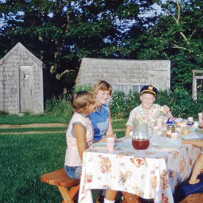 1954 - David, Ron on right, cousin Judy Gregg, cousin Susan Fowler Shinn & Elwin Lord (Maybe)