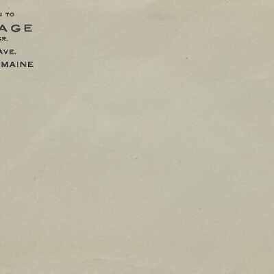 Envelope - Dirigo Garage, 510 Cumberland Ave. Portland, Maine