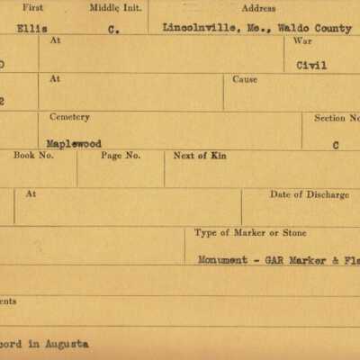 Ellis C. Freeman Military Records
