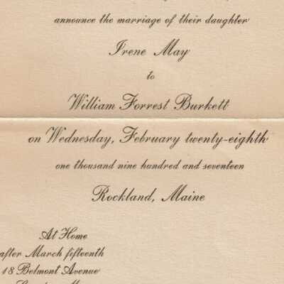 Hopkins - Burkett Wedding Announcement