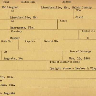 Wellington Moody Military Records